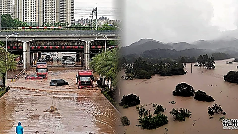广西钦州遭遇特大暴雨